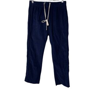 Les Tien women Navy corduroy pull on lounge pants sz XS